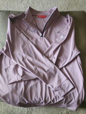 Men's Mauve Quarter-Zip Performance Pullover